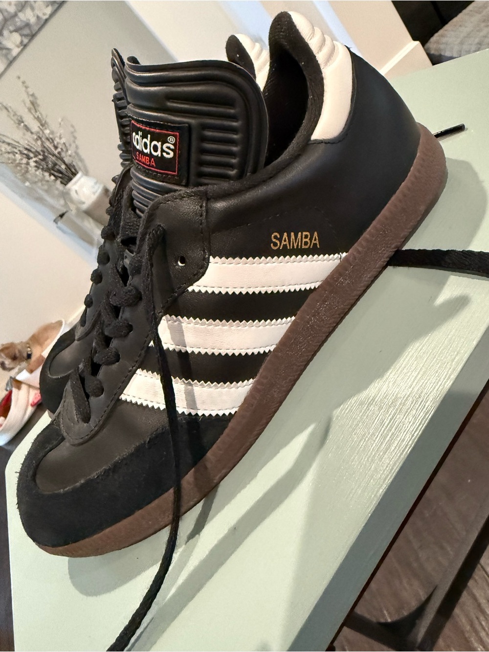 adidas Samba Leather Sneakers - Black/White